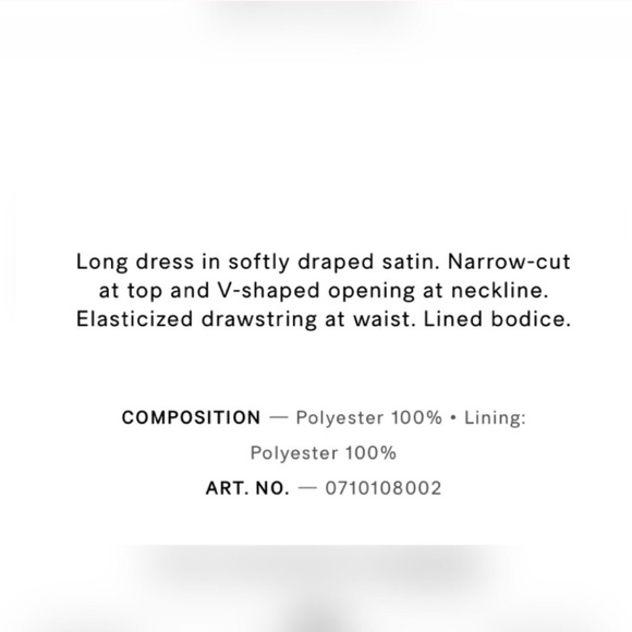 NWT H&M Red/Patterned Long Satin Dress - 10 - Picture 7 of 7